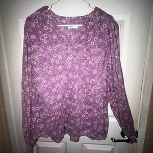 Women’s Sonoma Purple Floral Tunic Top XL